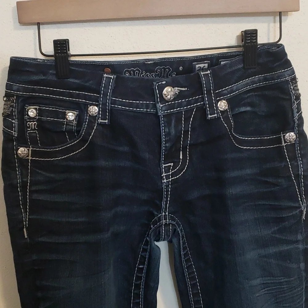 Miss Me Jeans Women Size 26 Blue Signature Skinny - Picture 2 of 8
